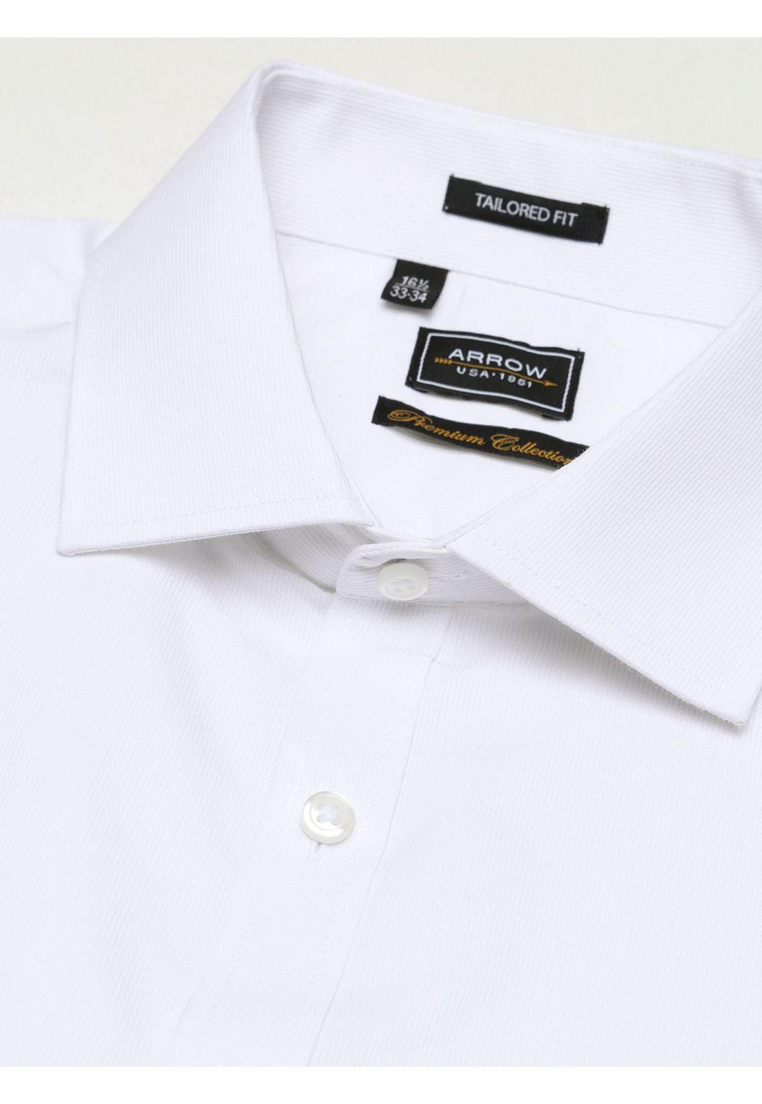 Camisa Formal Texturada Tailored Fit Blanco Arrow ARM0611BL-4