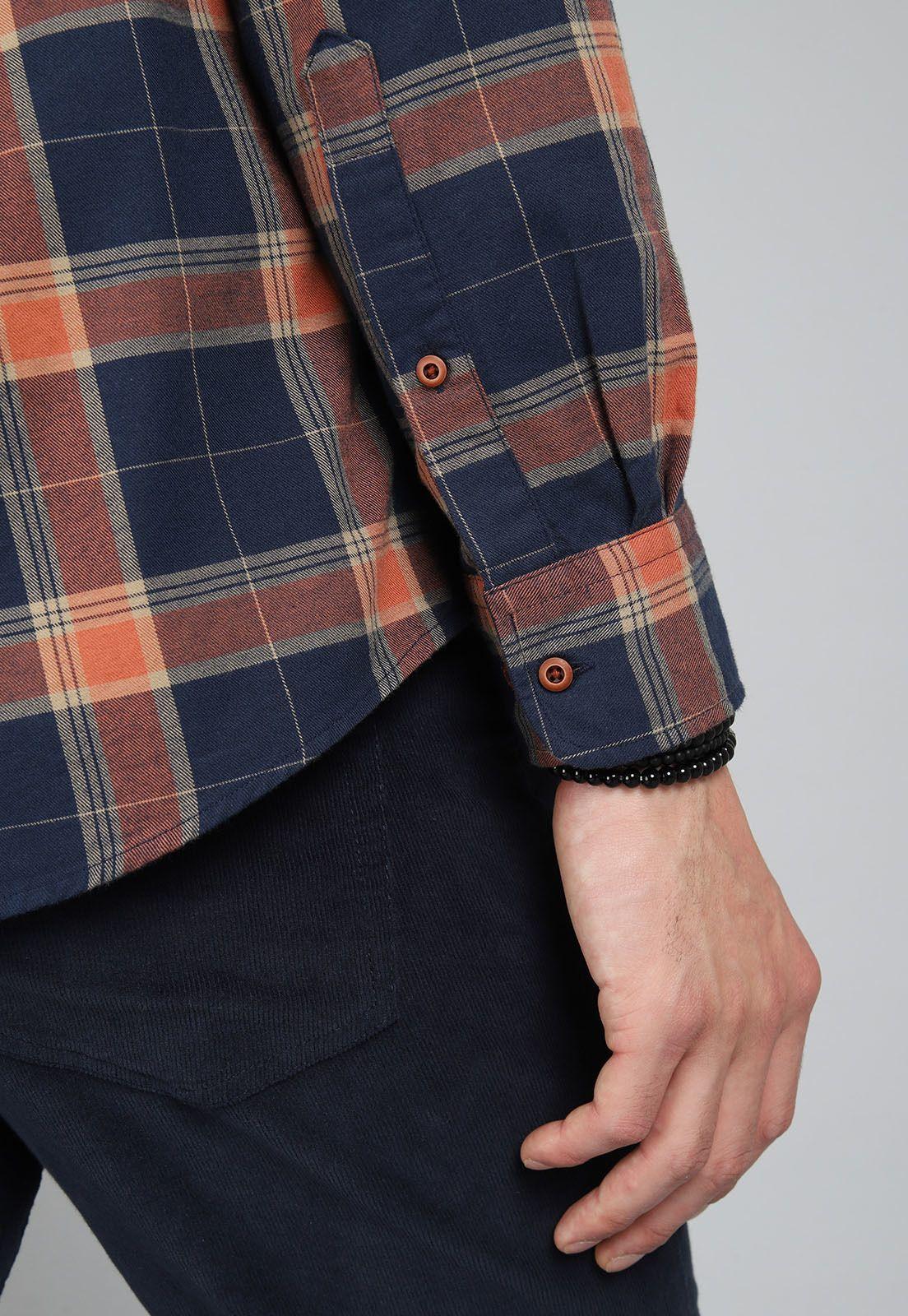 Camisa Cuadros Manga Larga Arrow CM31012AZ-5