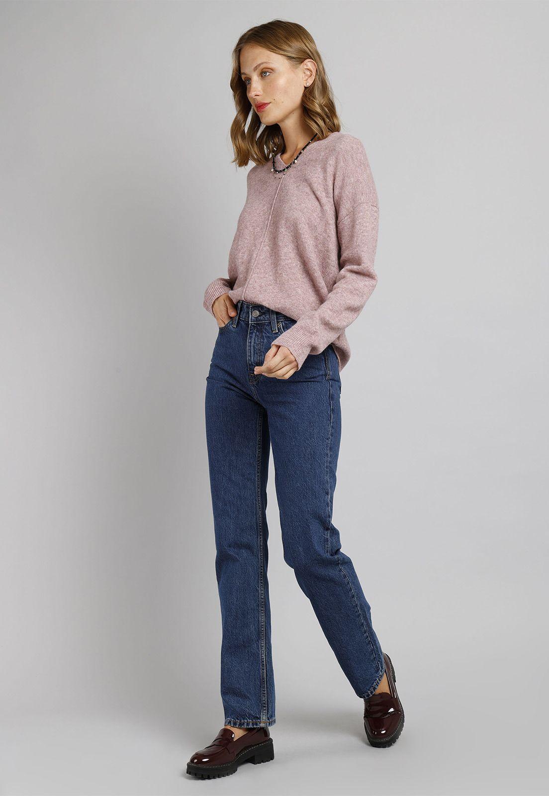 Sweater de Lana Cuello V Mujer Esprit 104EE1I341-3