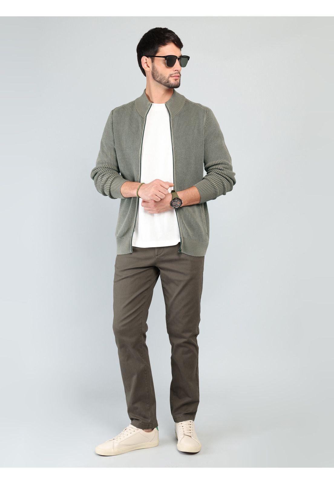 Sweater Stone Wash Regular Fit Verde Arrow SW33077VE-3