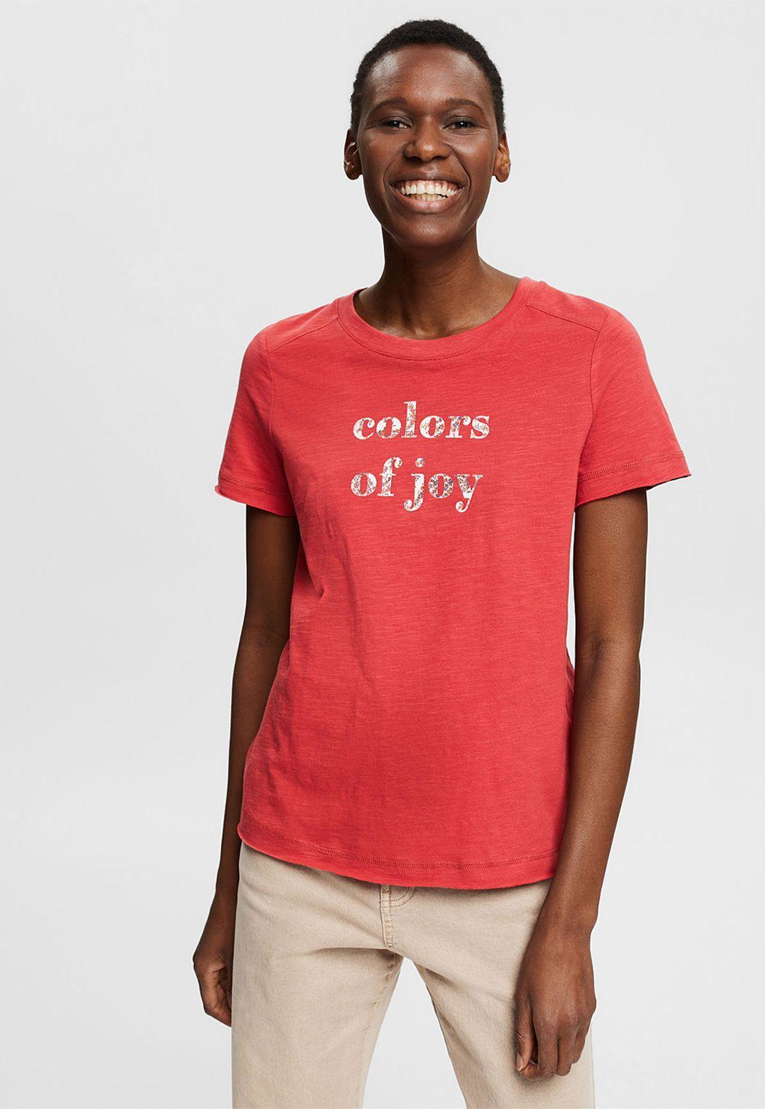 Polera Con Estampado De Letras Esprit-0