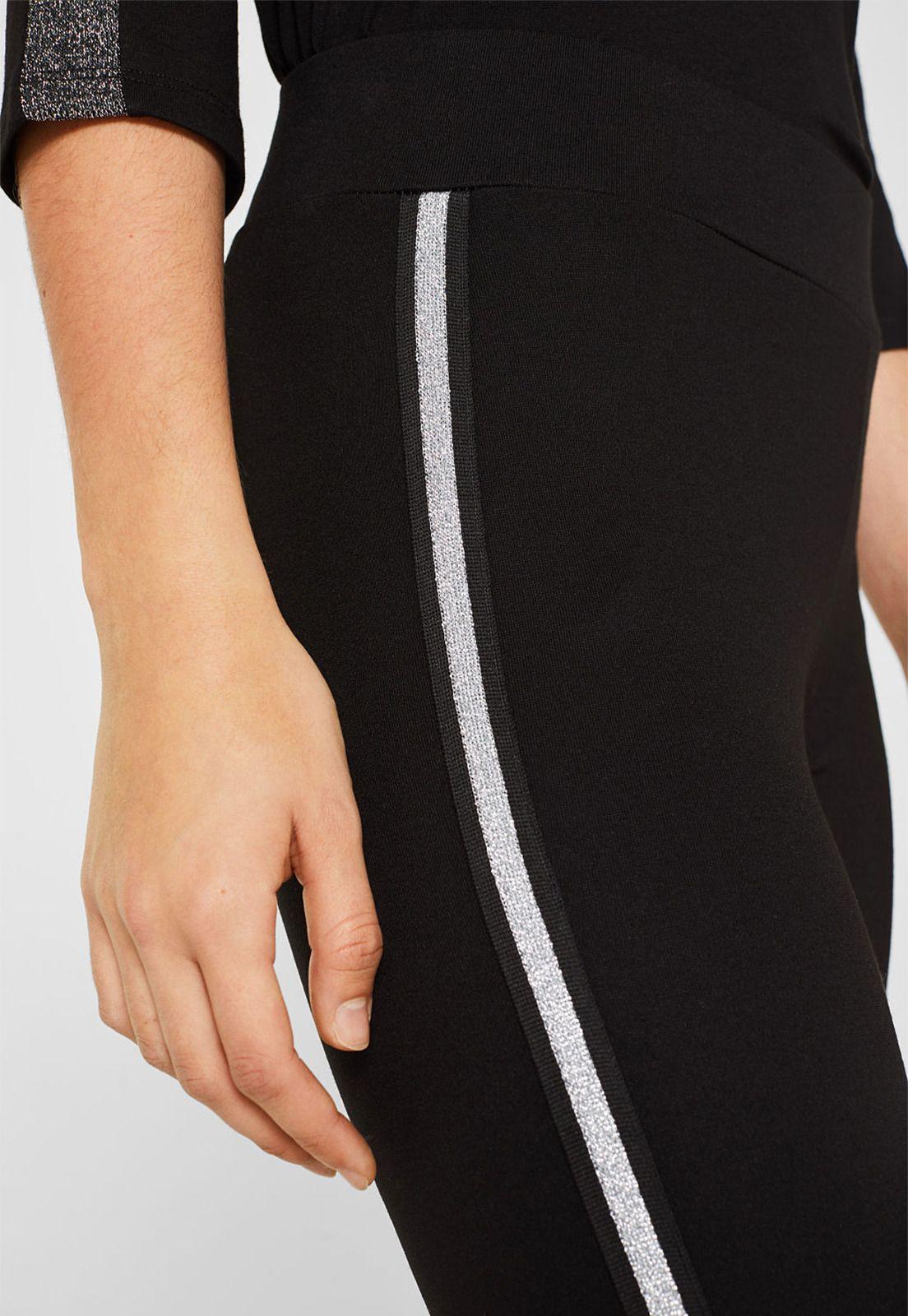 Leggings Con Linea Lateral Color Plata Esprit-2