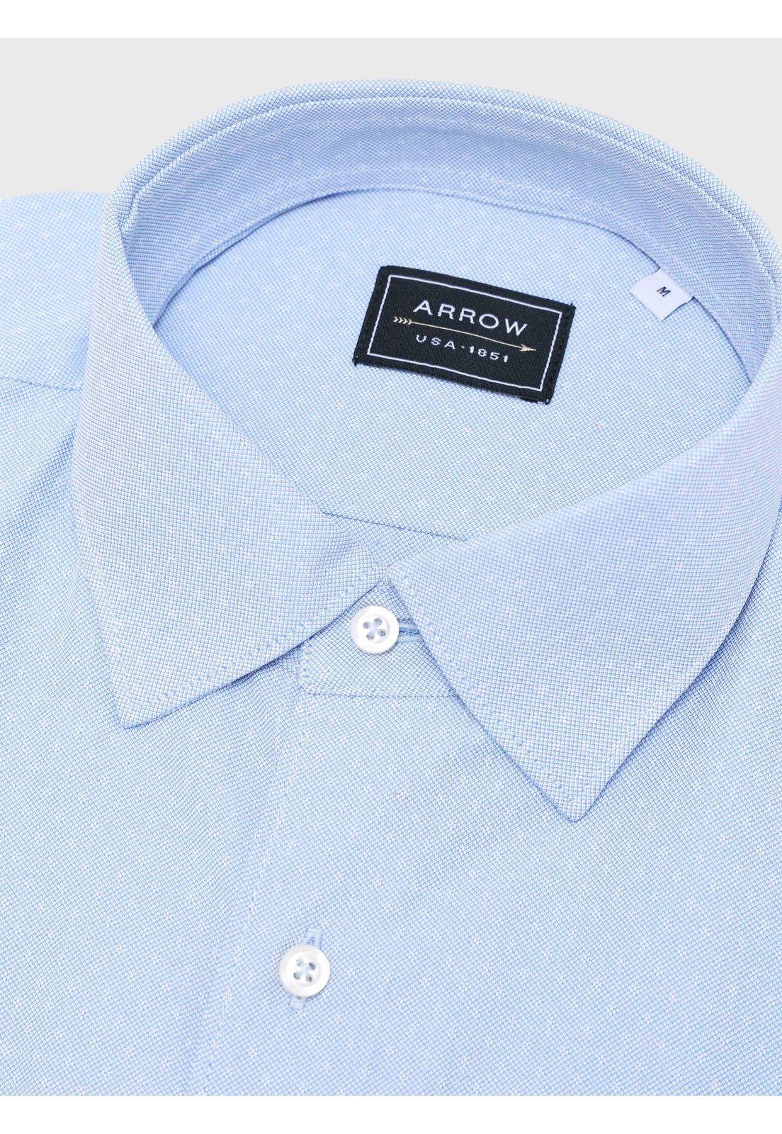 Camisa Texturada Slim Fit Azul Arrow CMI3333AZ-4