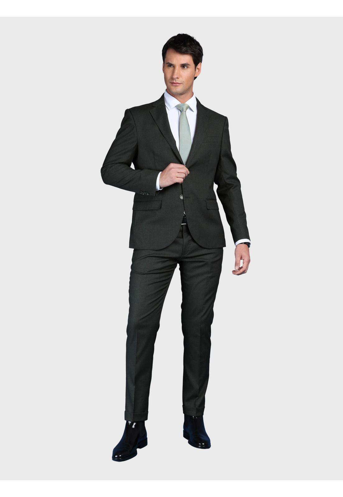 Traje Liso Spandex Slim Fit Verde Arrow AMI3326VE-0