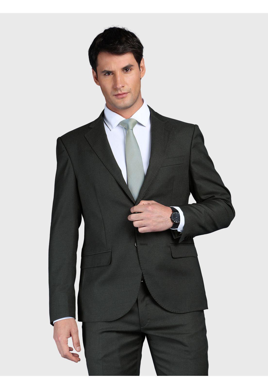 Traje Liso Spandex Slim Fit Verde Arrow AMI3326VE-2