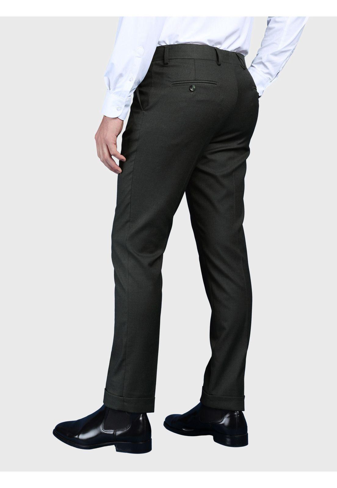 Traje Liso Spandex Slim Fit Verde Arrow AMI3326VE-7