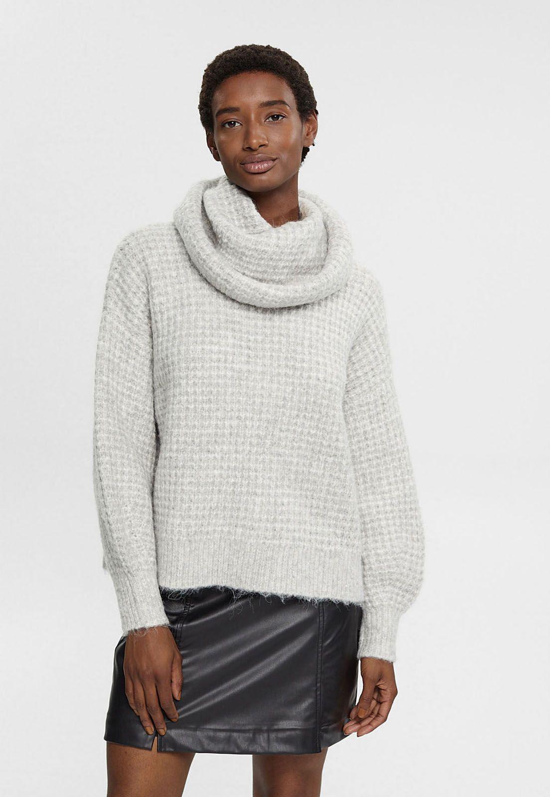 Sweater De Cuello Alto Grueso Mujer Esprit-0