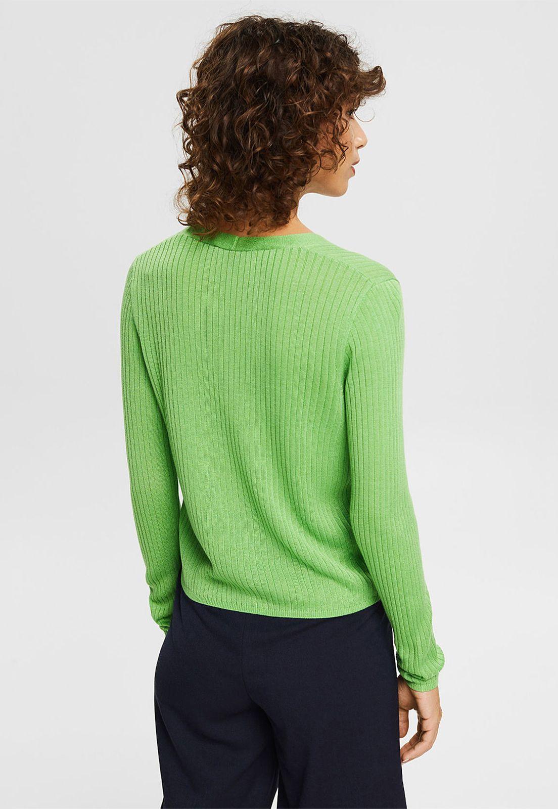 Cárdigan Con Acabado Acanalado Esprit-1