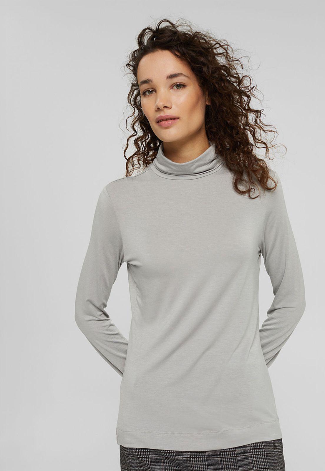 Polera Manga Larga Con Cuello Alto Esprit-0