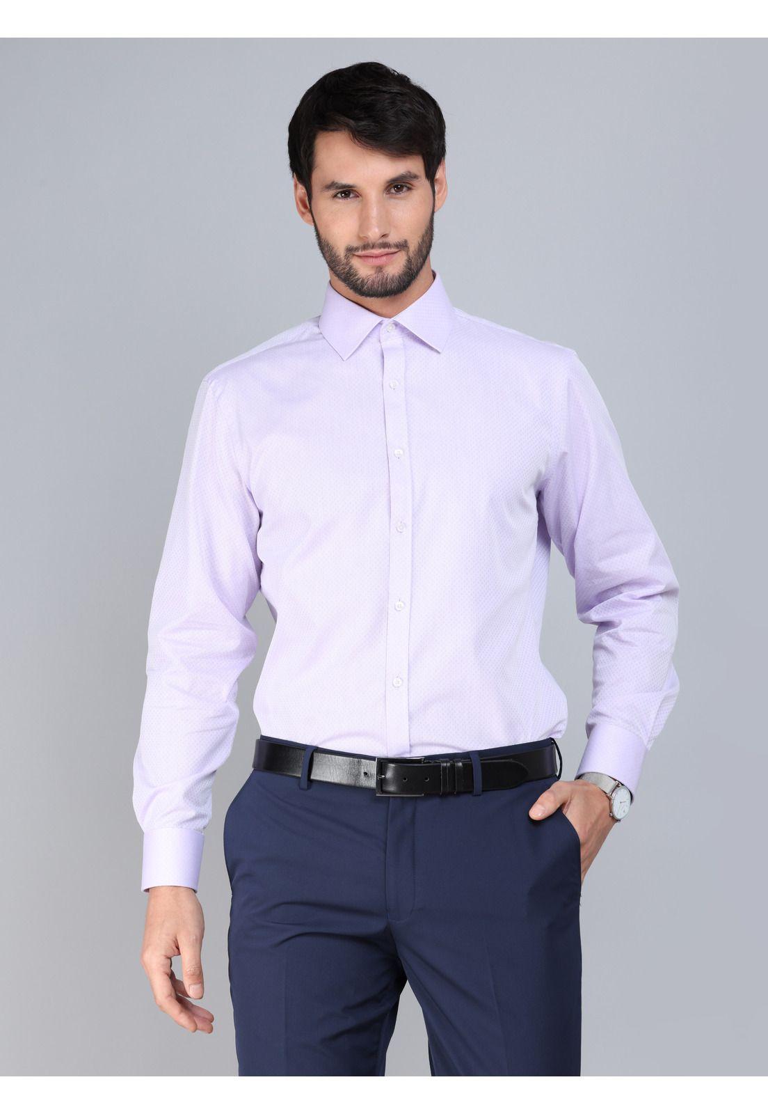 Camisa Formal Texturada Slim Fit Lila Arrow ARM0523LI-0