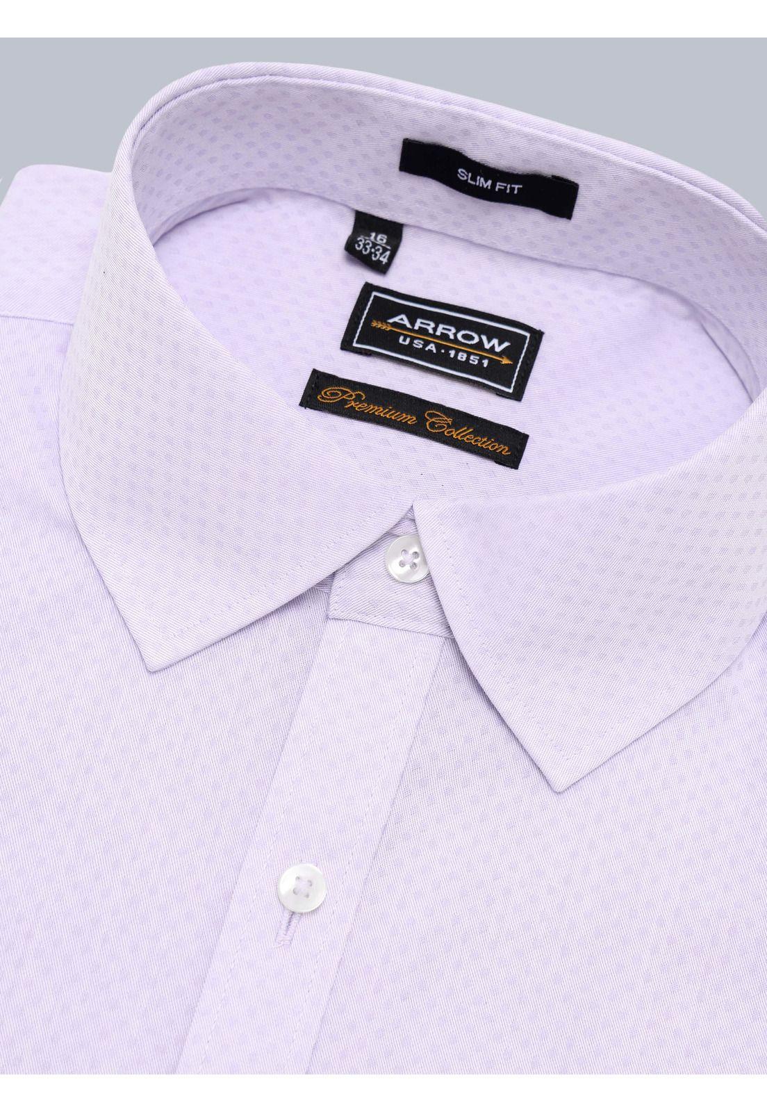 Camisa Formal Texturada Slim Fit Lila Arrow ARM0523LI-1