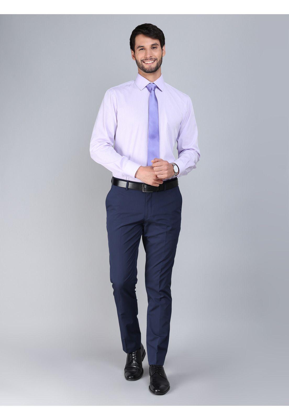Camisa Formal Texturada Slim Fit Lila Arrow ARM0523LI-4
