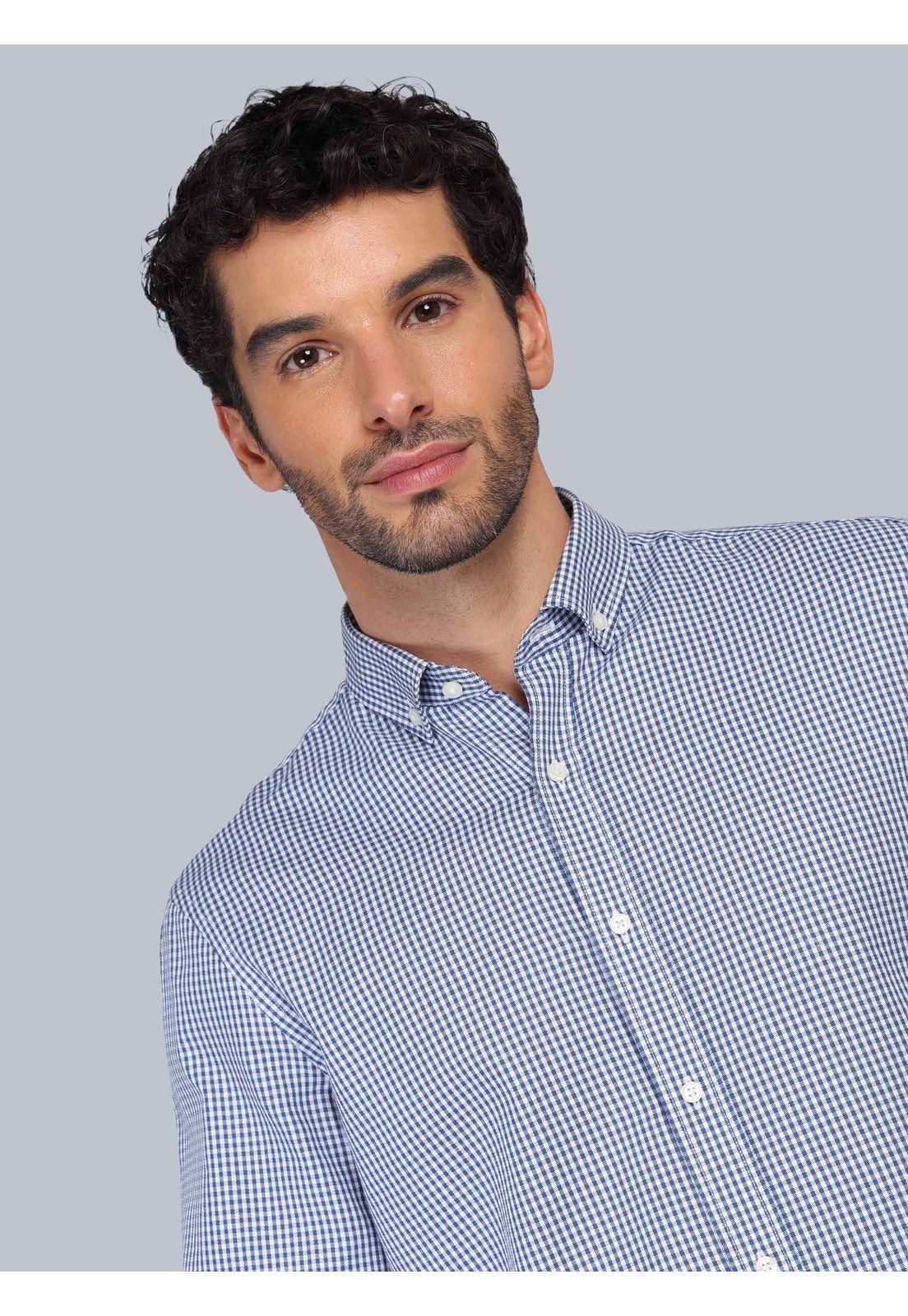 Camisa Cuadros Tailored Fit Azul Marino Piero Butti PBCIF01NB-2