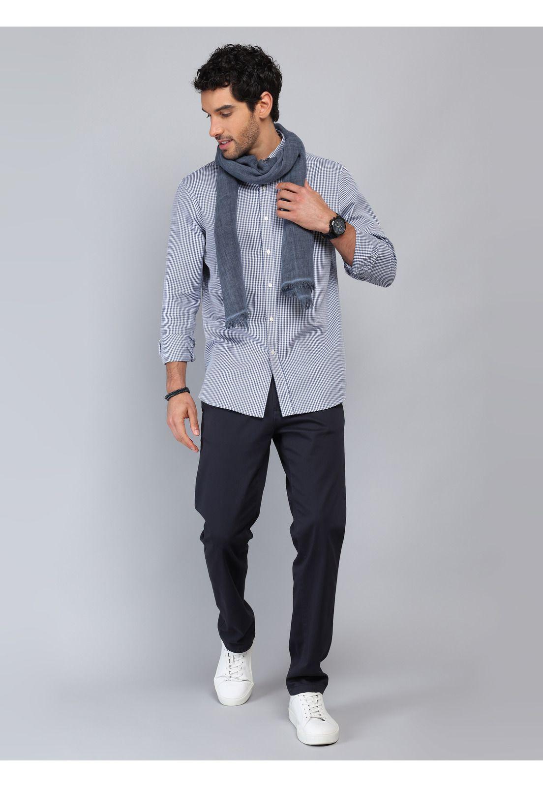 Camisa Cuadros Tailored Fit Azul Marino Piero Butti PBCIF01NB-3