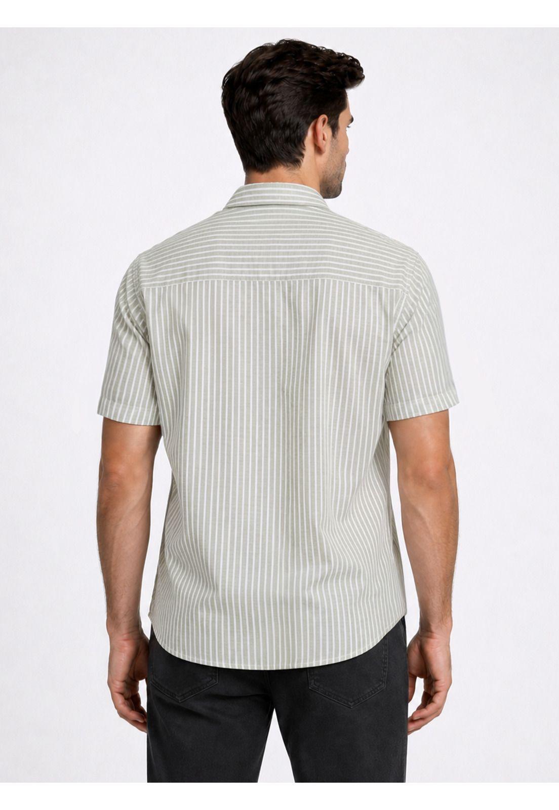 Camisa A Rayas Regular Fit Oliva Piero Butti PBDVF25OL-1