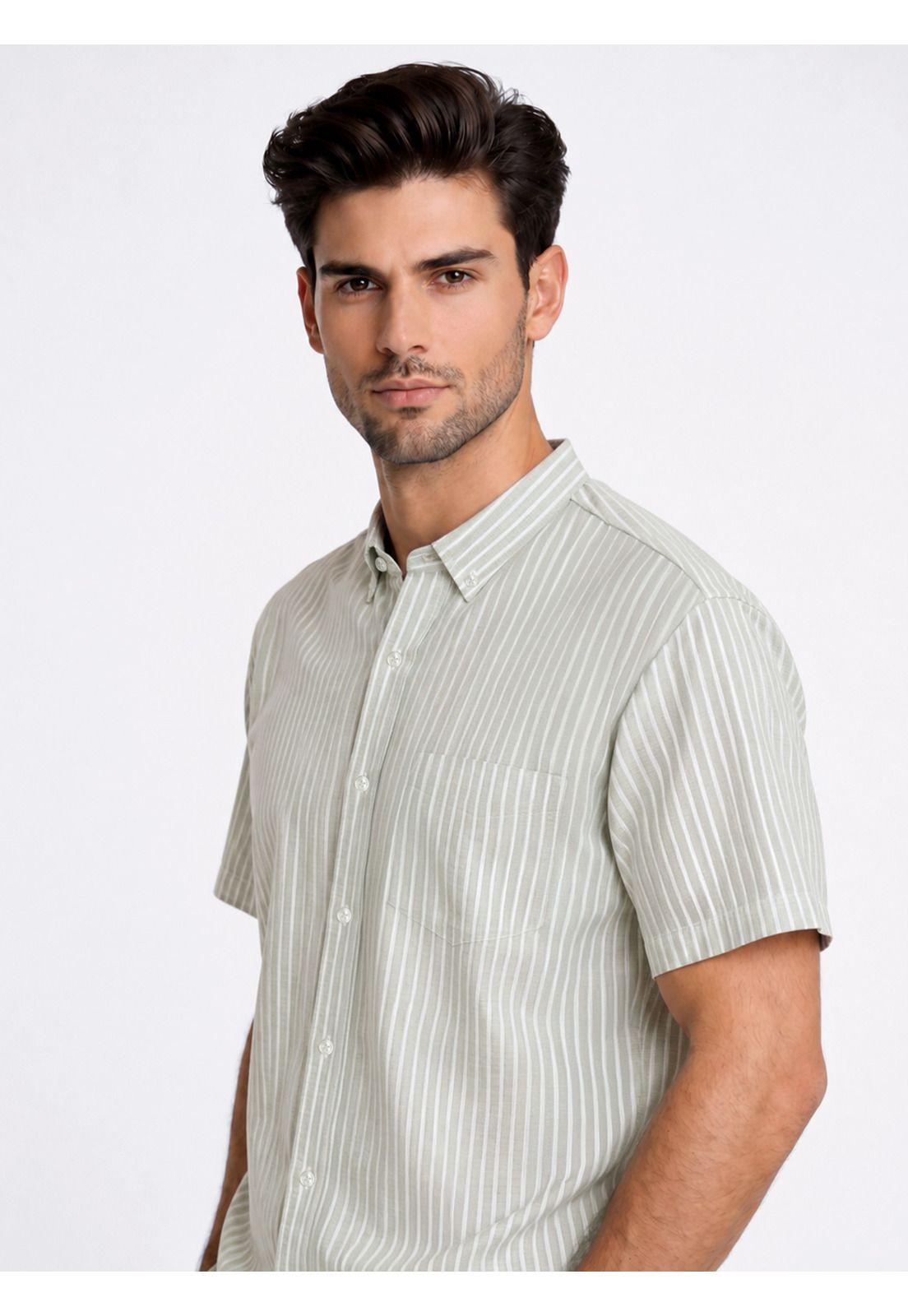 Camisa A Rayas Regular Fit Oliva Piero Butti PBDVF25OL-2