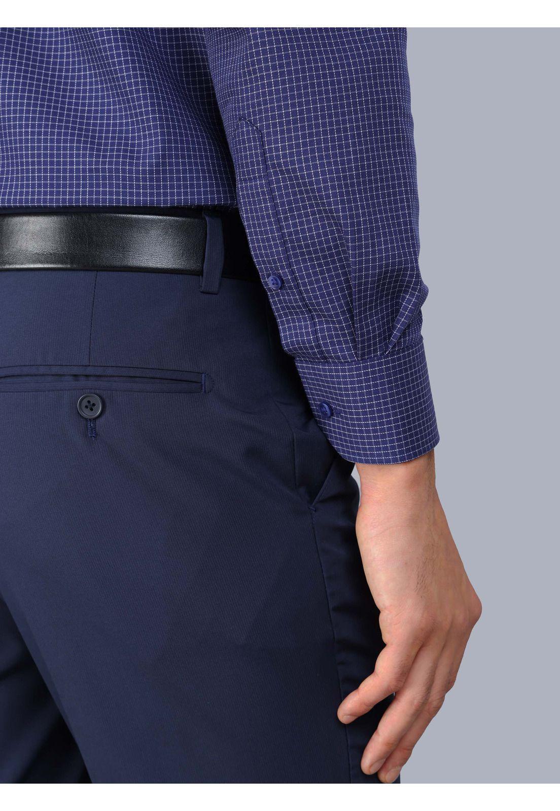 Camisa Formal A Cuadros Tailored Fit Azul Arrow ARM0521AZ-5
