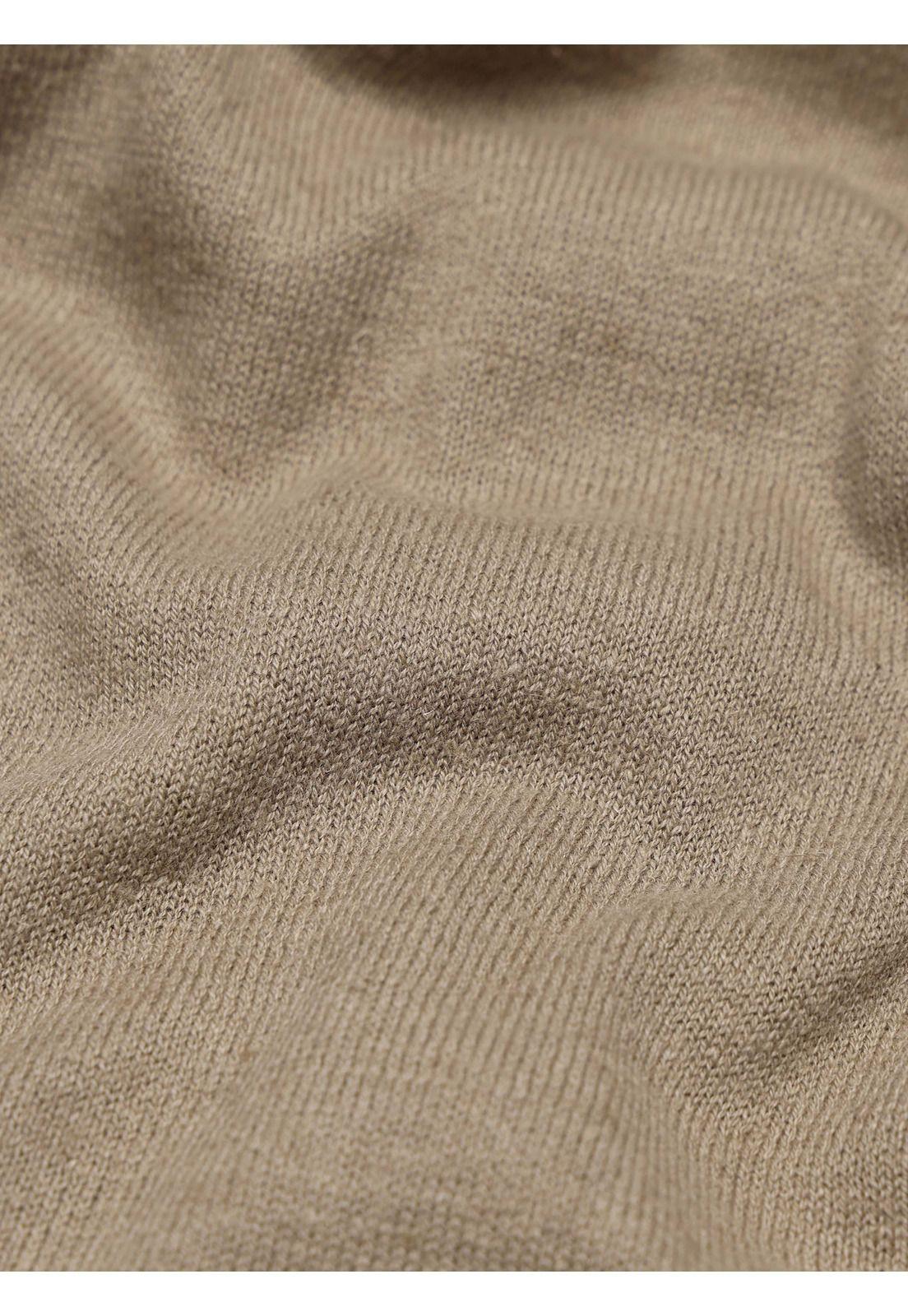 Polera Tejida Lino-Algodón Regular Fit Café Arrow PO34046CA-4