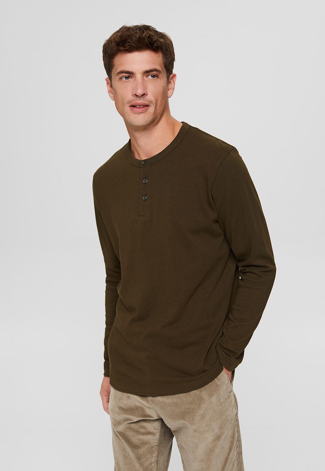Polera Manga Larga Esprit Verde oscuro-0