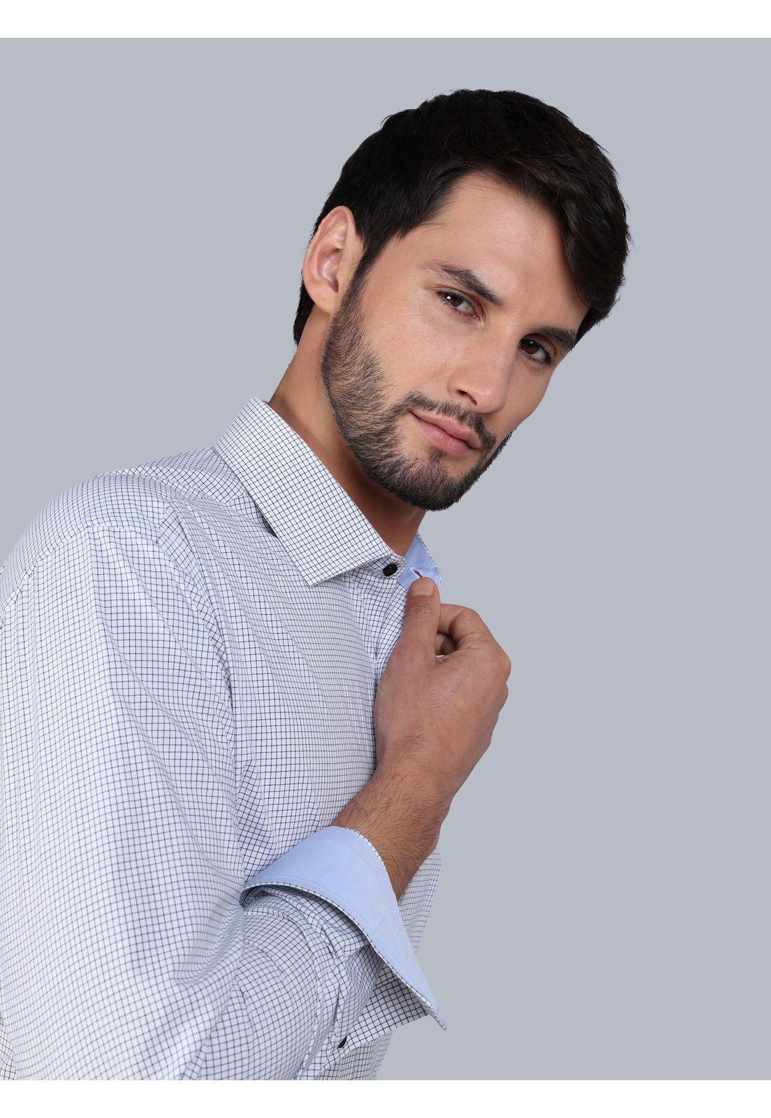 Camisa Formal Cuadros Tailored Fit Blanco Arrow ARM0504BL-3