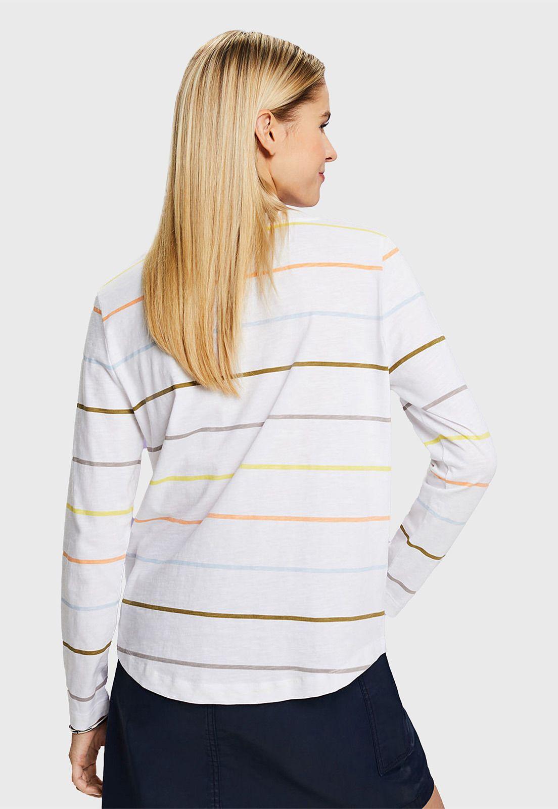 Polera Manga Larga A Rayas Mujer Esprit 014EE1K324-1