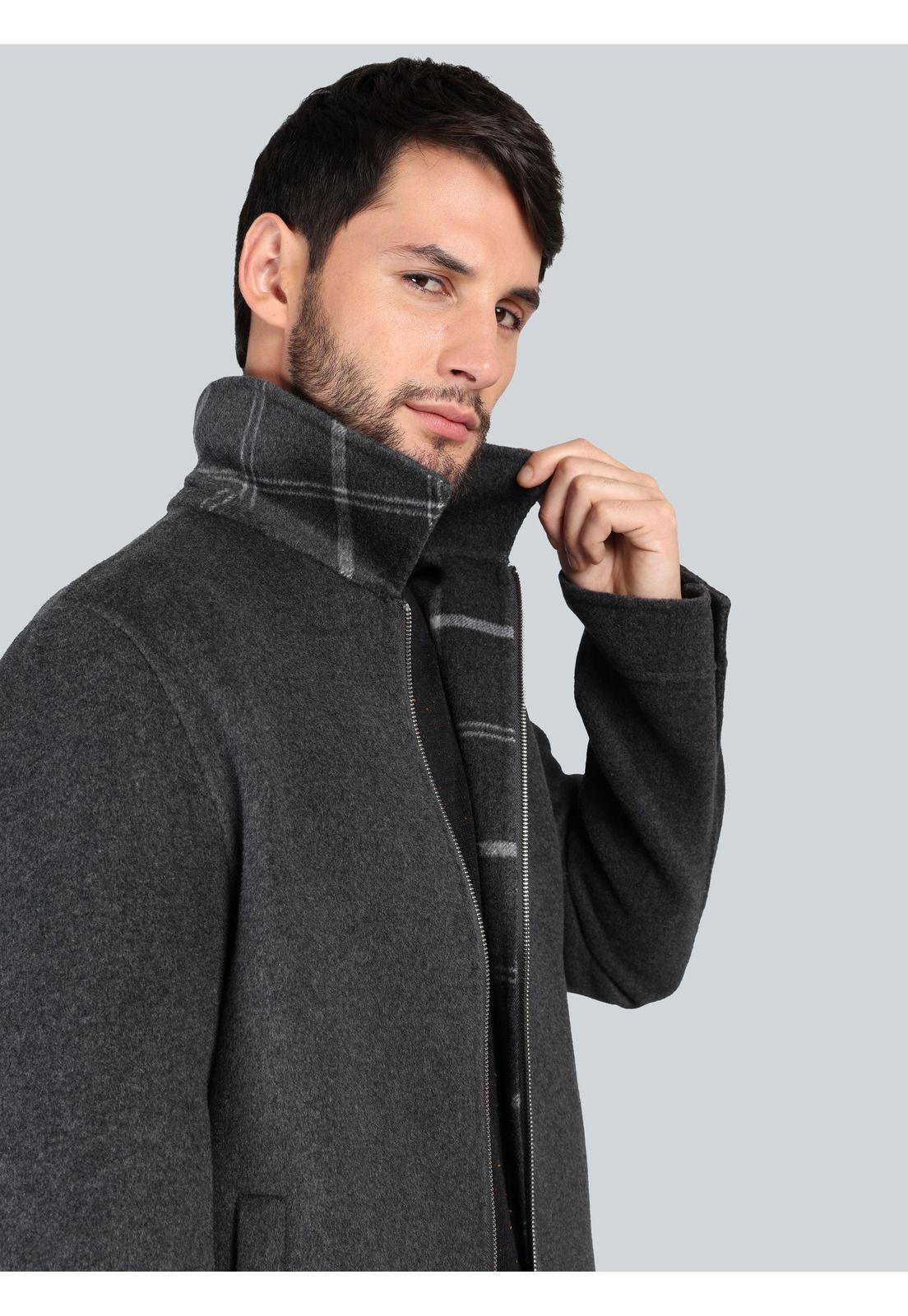 Chaqueta Lisa Recta Regular Fit Gris oscuro Arrow CA33089GO-2