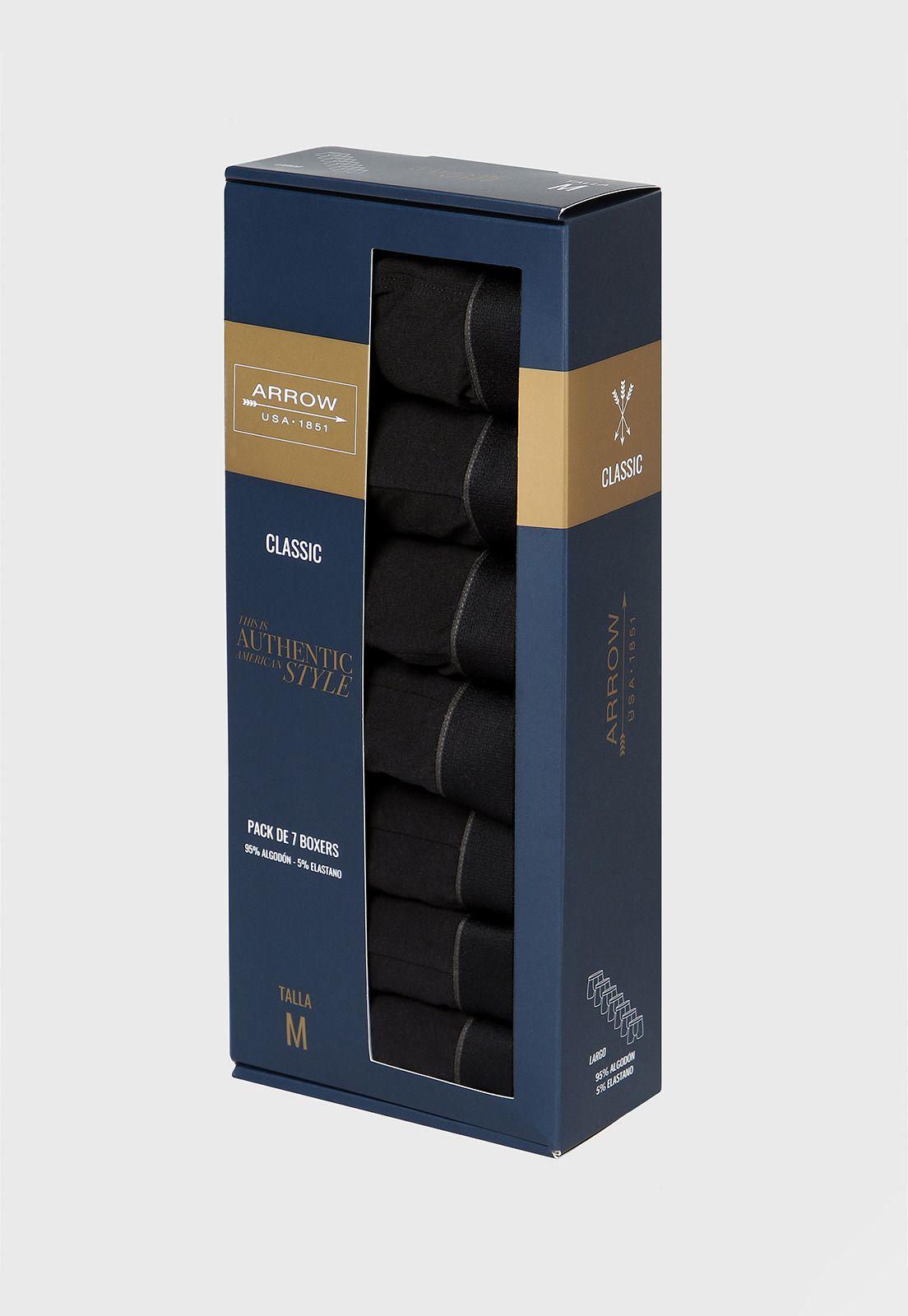 Boxer Medio 7 Unidades Liso Arrow-2