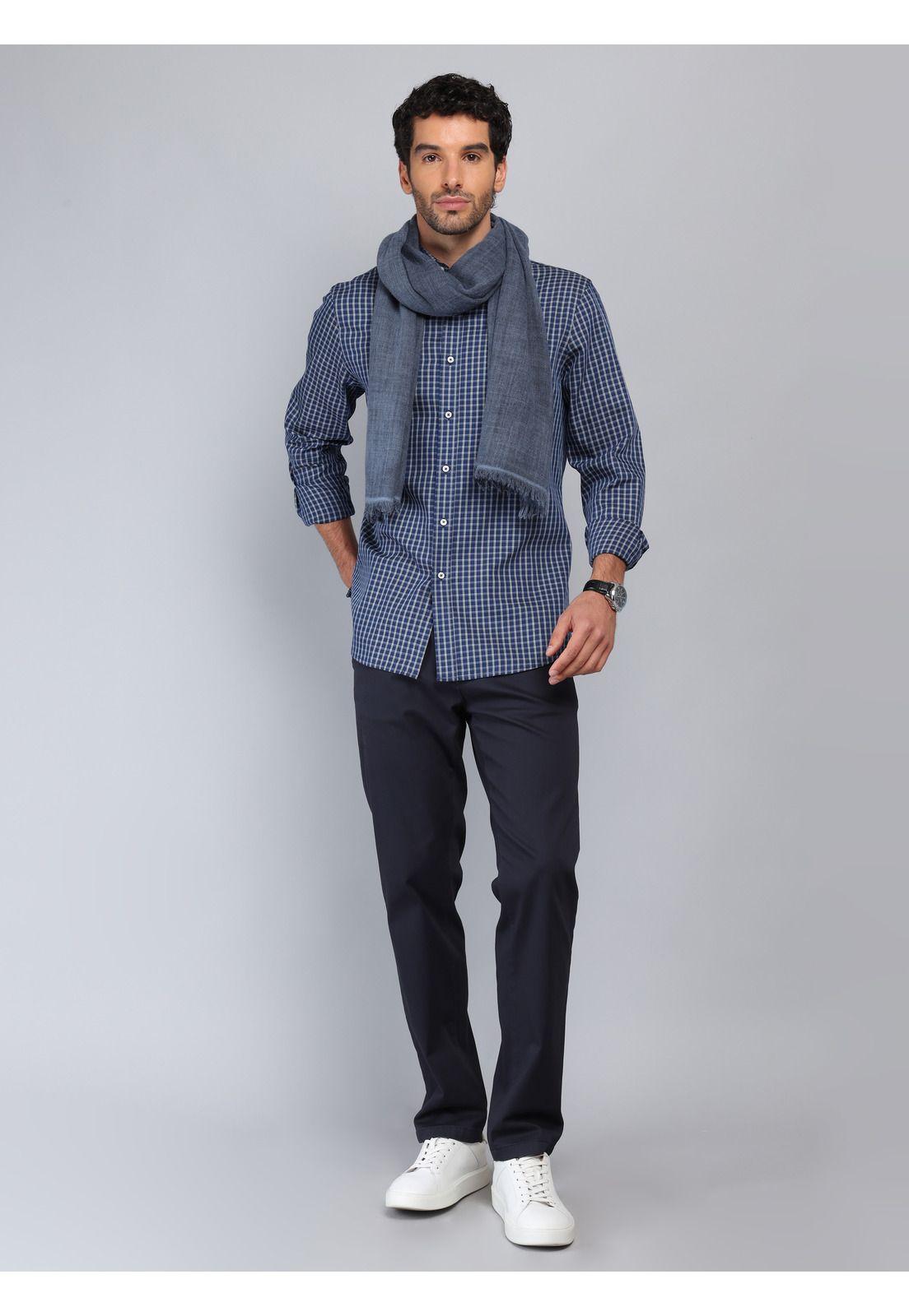 Camisa Cuadros Tailored Fit Azul Marino Piero Butti PBCIF02NB-3