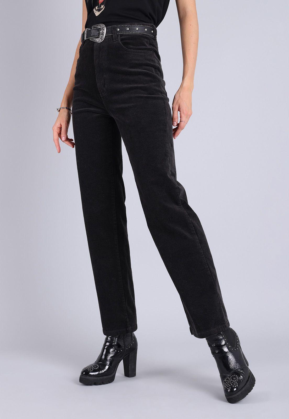Pantalón Cotele Straight Mujer Soviet AISMB02GR-0