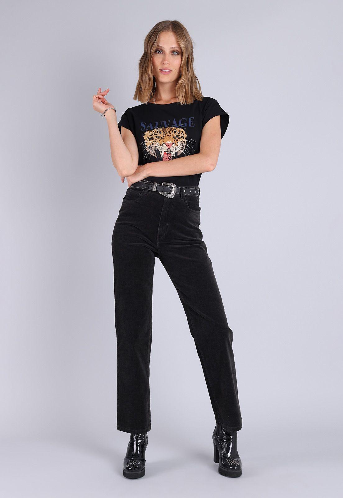Pantalón Cotele Straight Mujer Soviet AISMB02GR-3