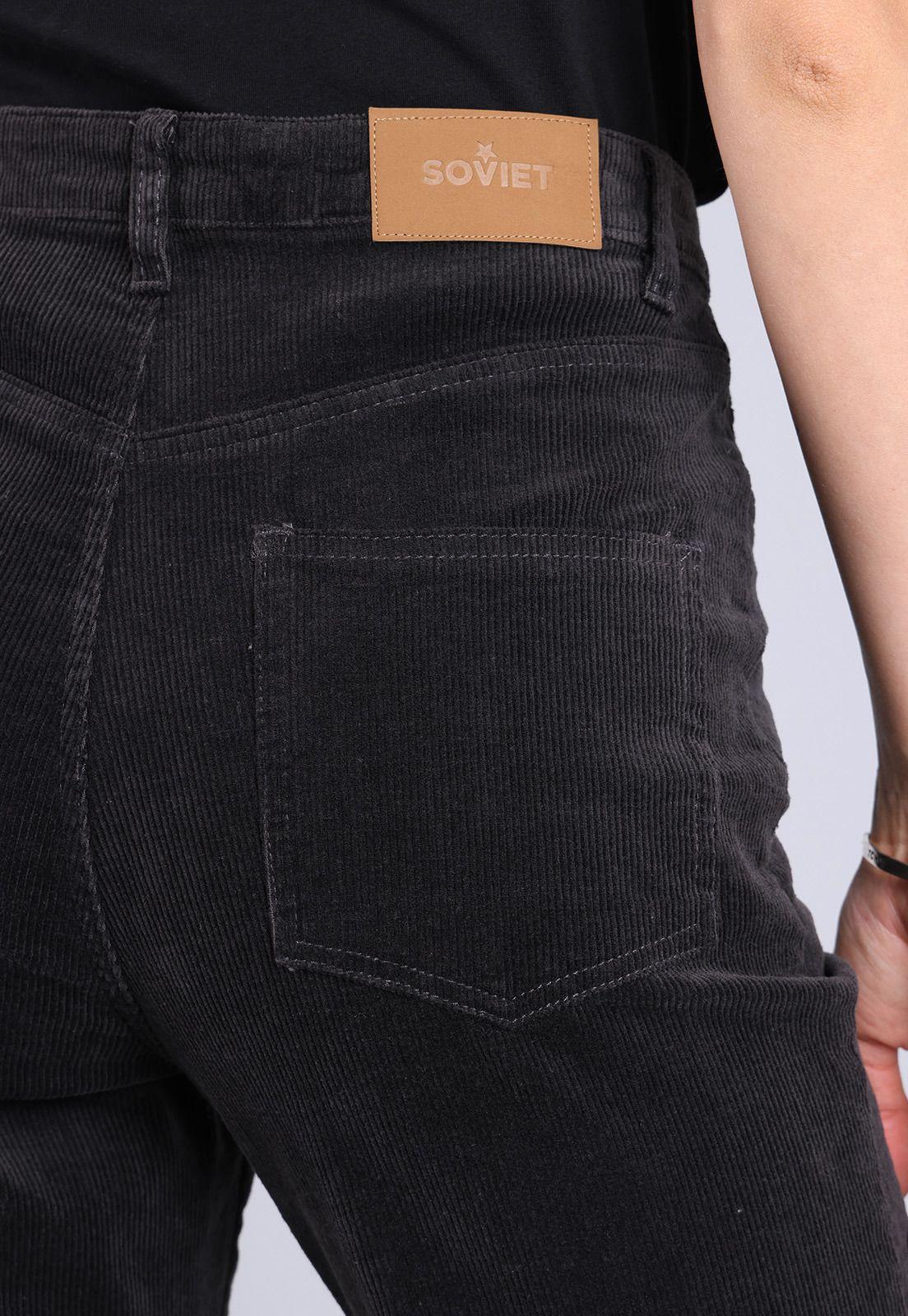 Pantalón Cotele Straight Mujer Soviet AISMB02GR-4