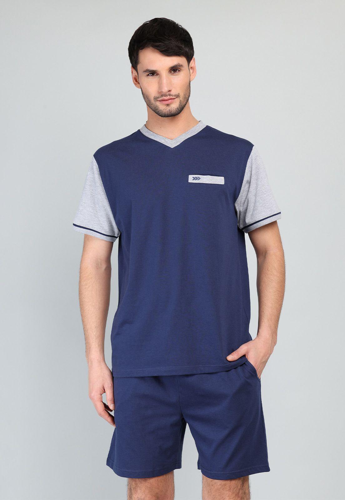 Pijama Corto Cuello En V Arrow P1V3204AZ-0