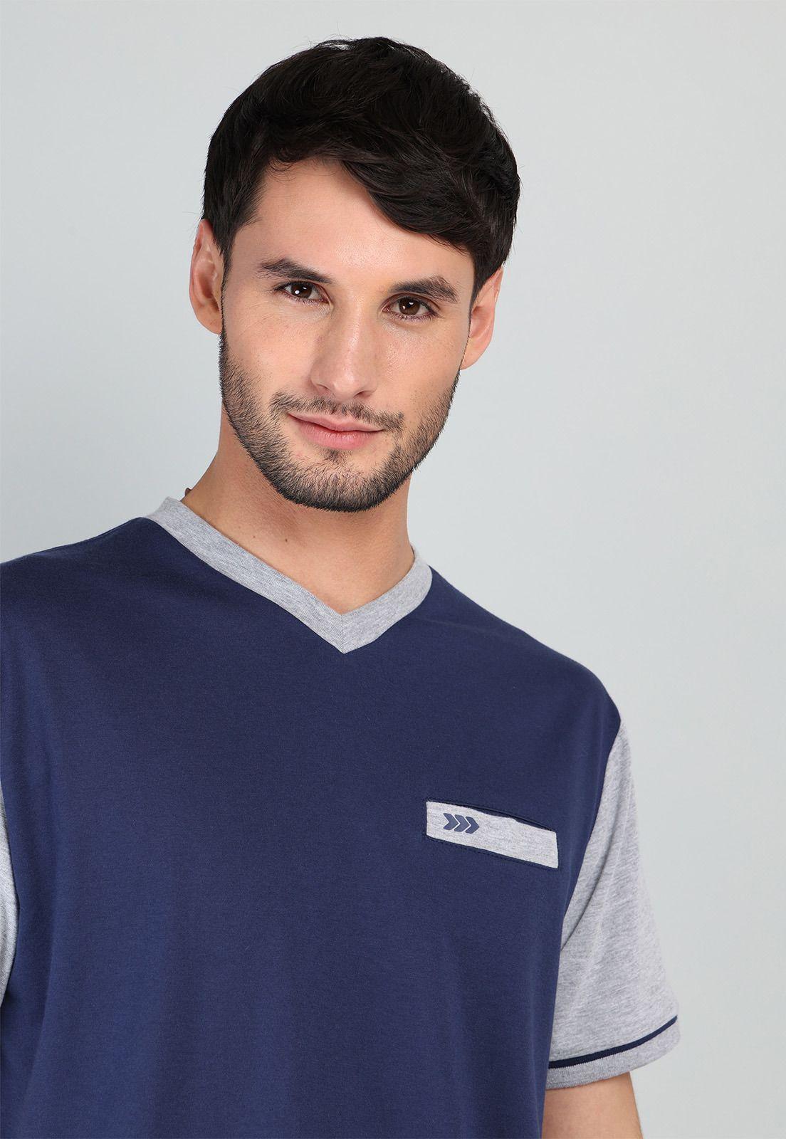 Pijama Corto Cuello En V Arrow P1V3204AZ-2