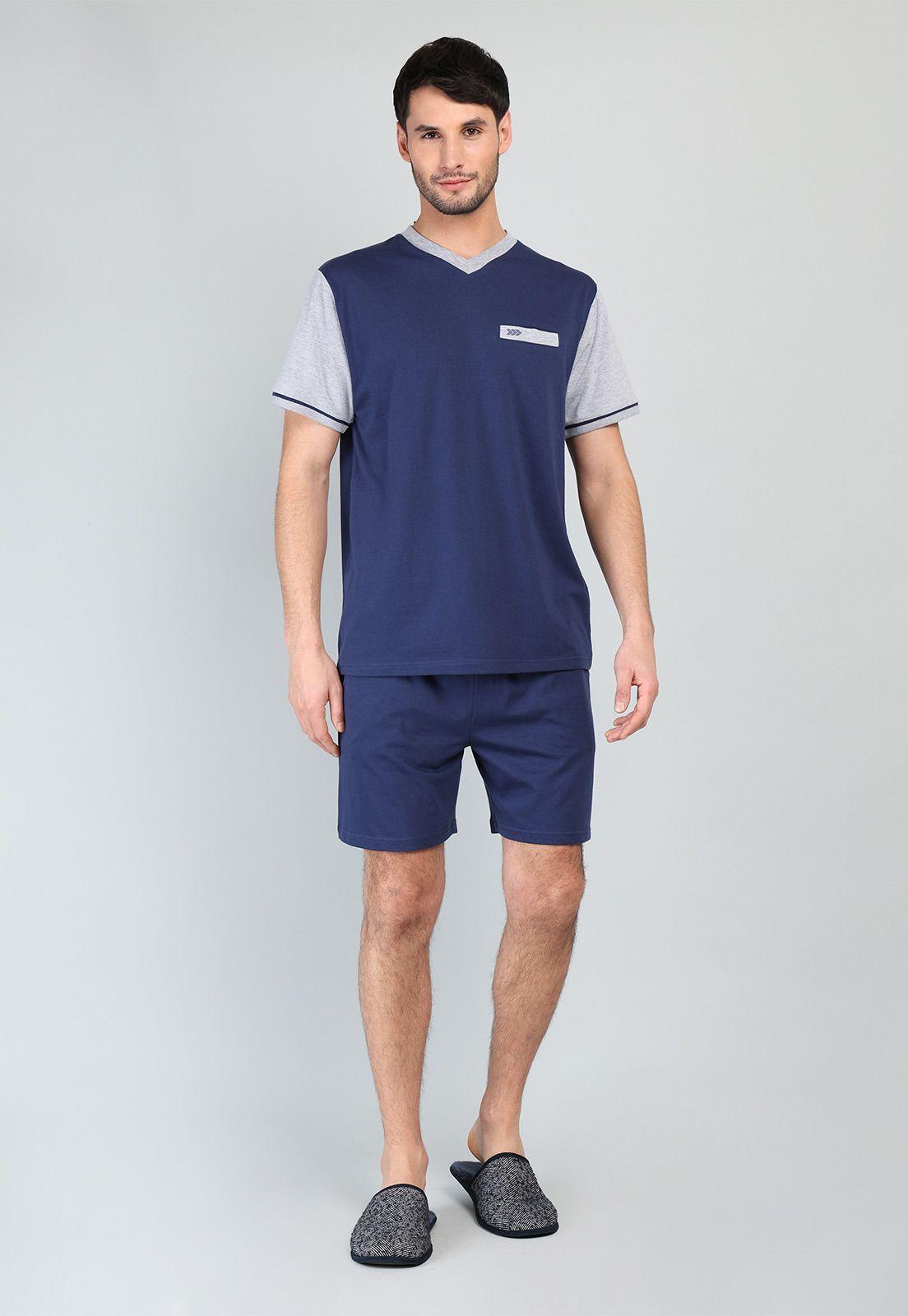 Pijama Corto Cuello En V Arrow P1V3204AZ-3