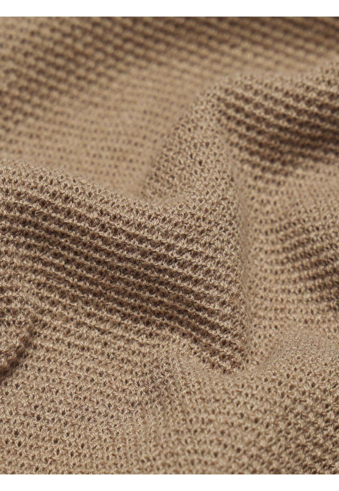 Polera Tejida Lino-Algodón Regular Fit Café Arrow PO34048CA-5