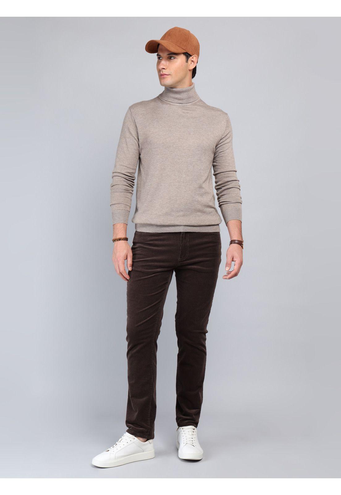 Sweater Cuello Alto Regular Fit Taupe Arrow SW33085TA-3