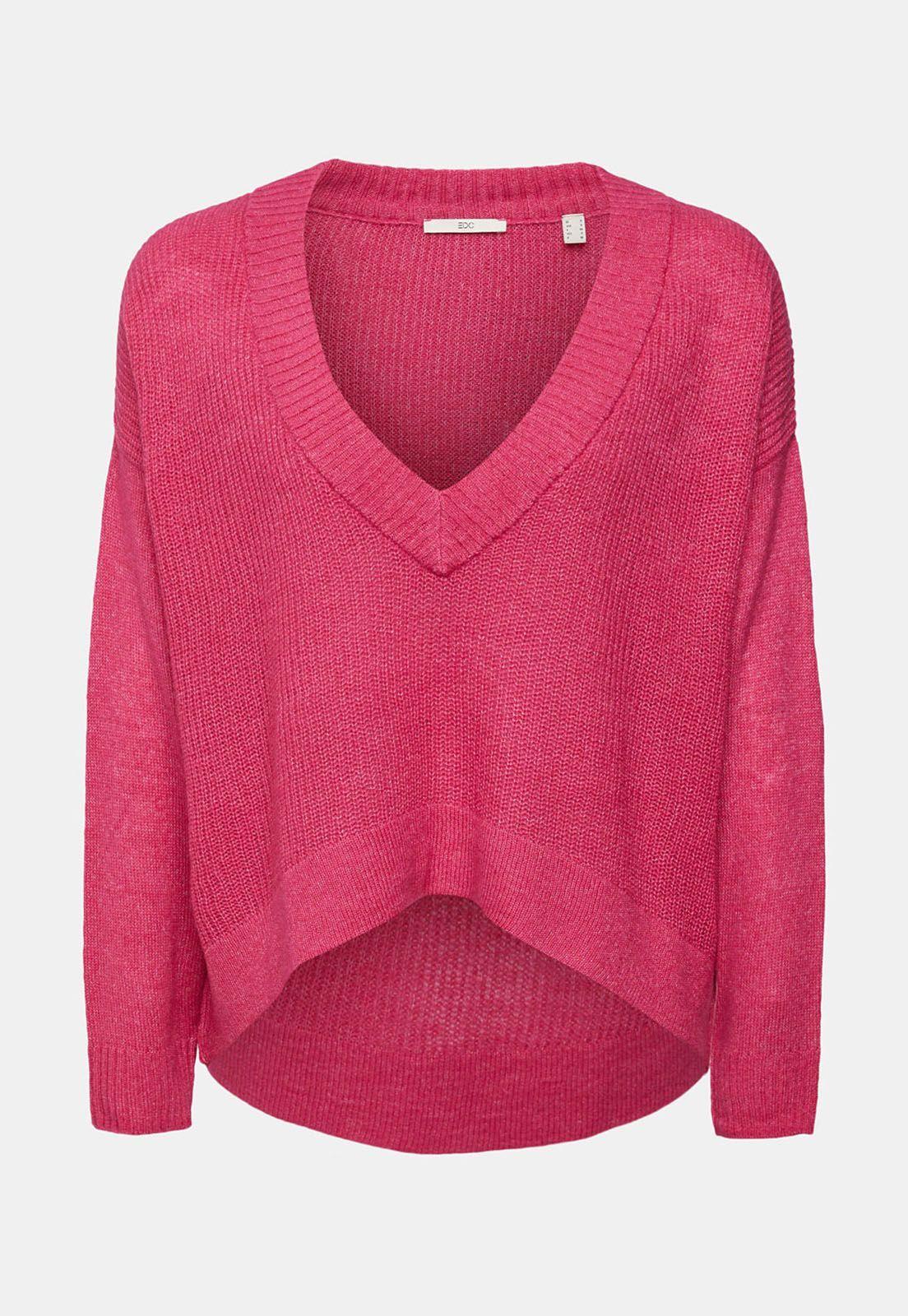 Sweater De Lana Con Cuello En V Mujer Esprit-3