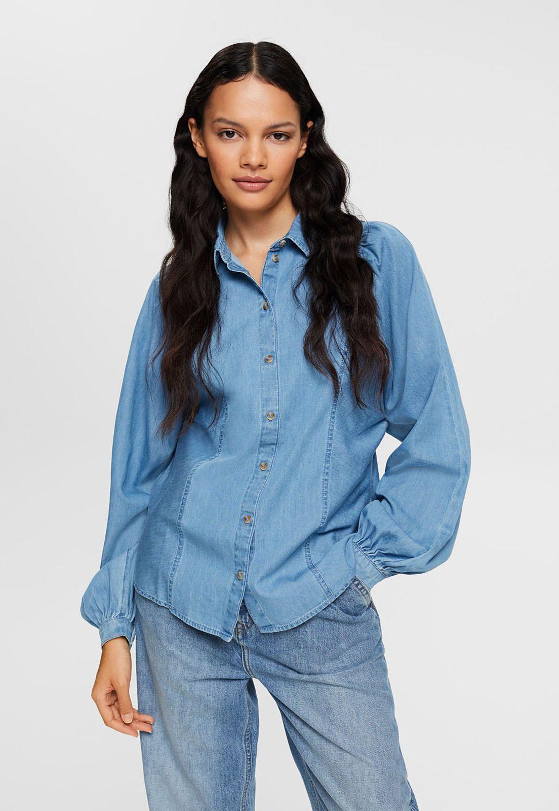 Blusa De Mezclilla Mujer Esprit-0
