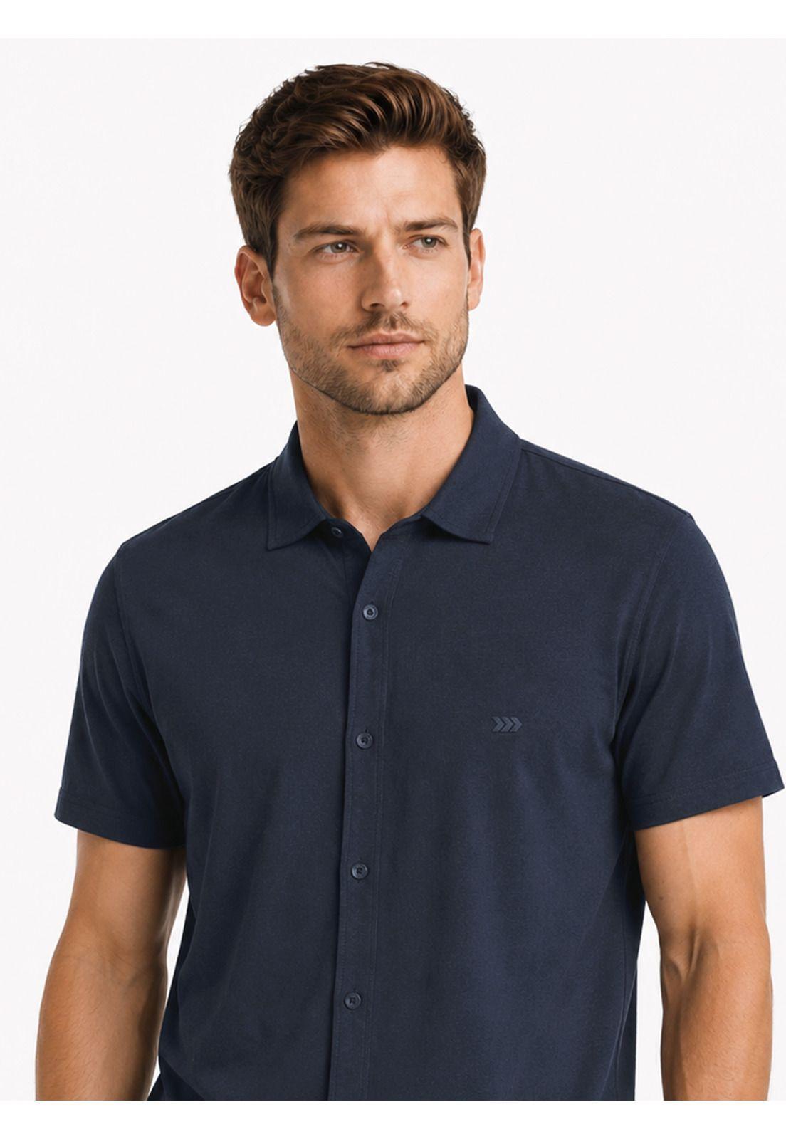 Polera Abotonada Regular Fit Azul Marino Arrow PO34035NB-2