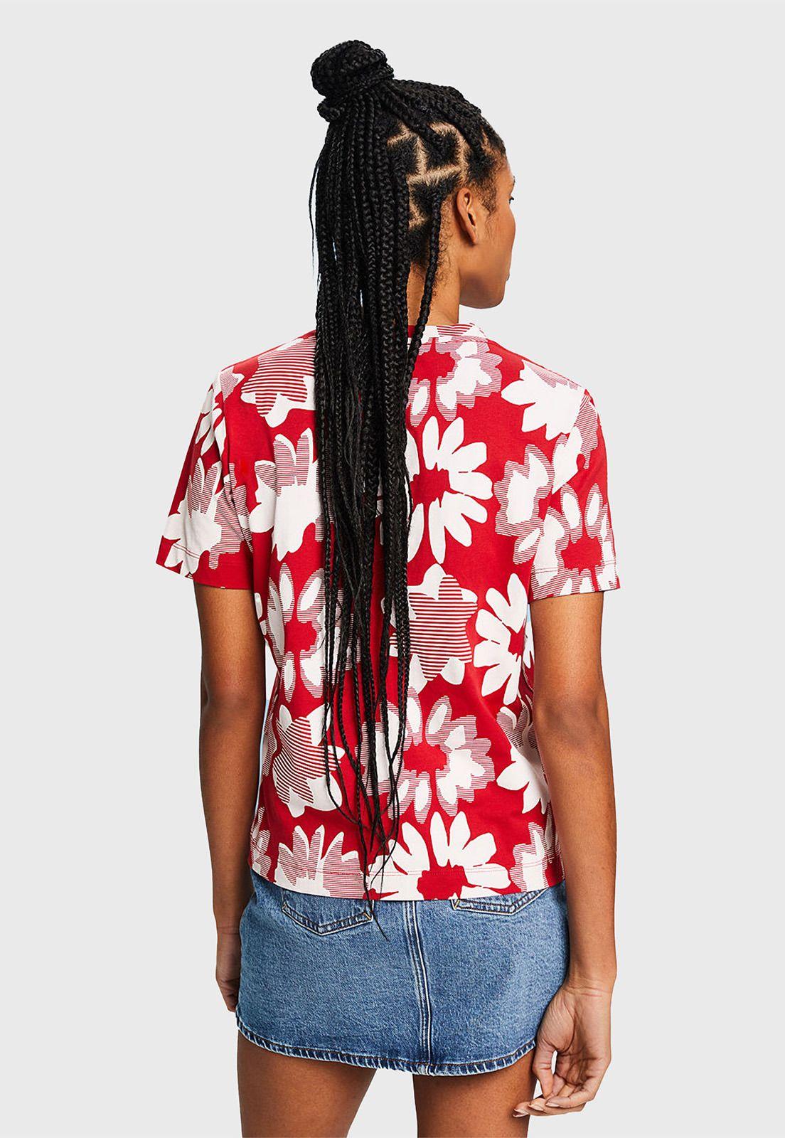 Polera Estampada Con Cuello Redondo Mujer Esprit 014EE1K335-1