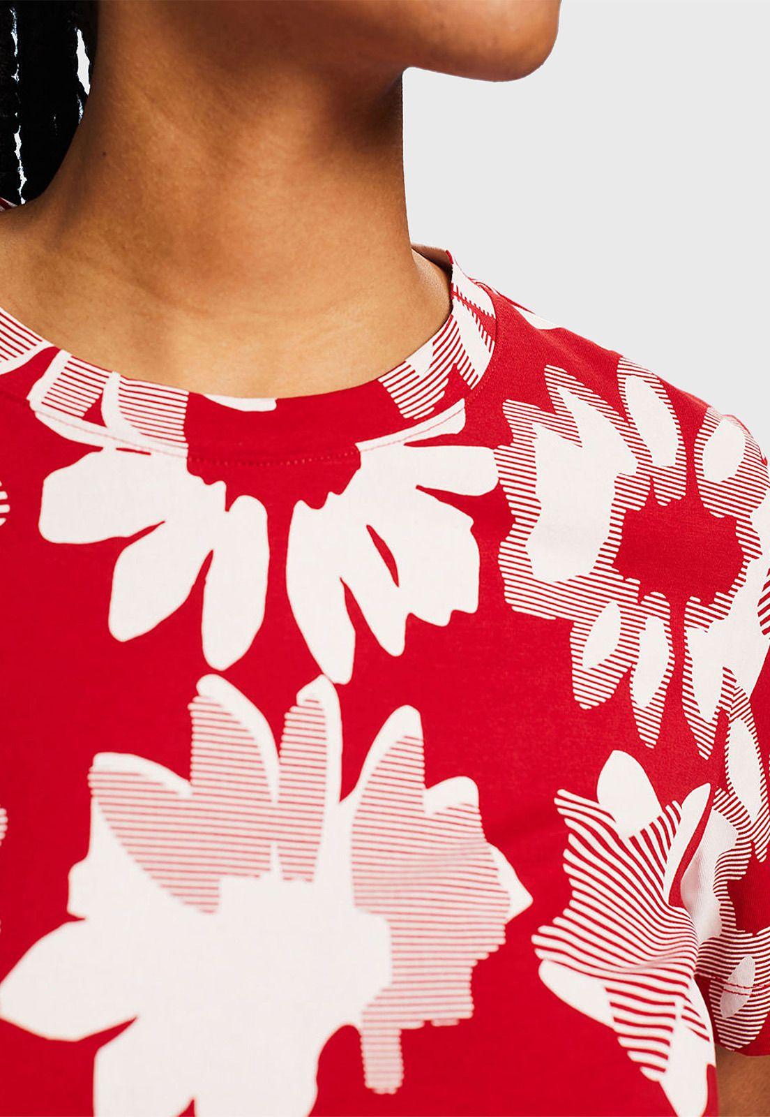 Polera Estampada Con Cuello Redondo Mujer Esprit 014EE1K335-3