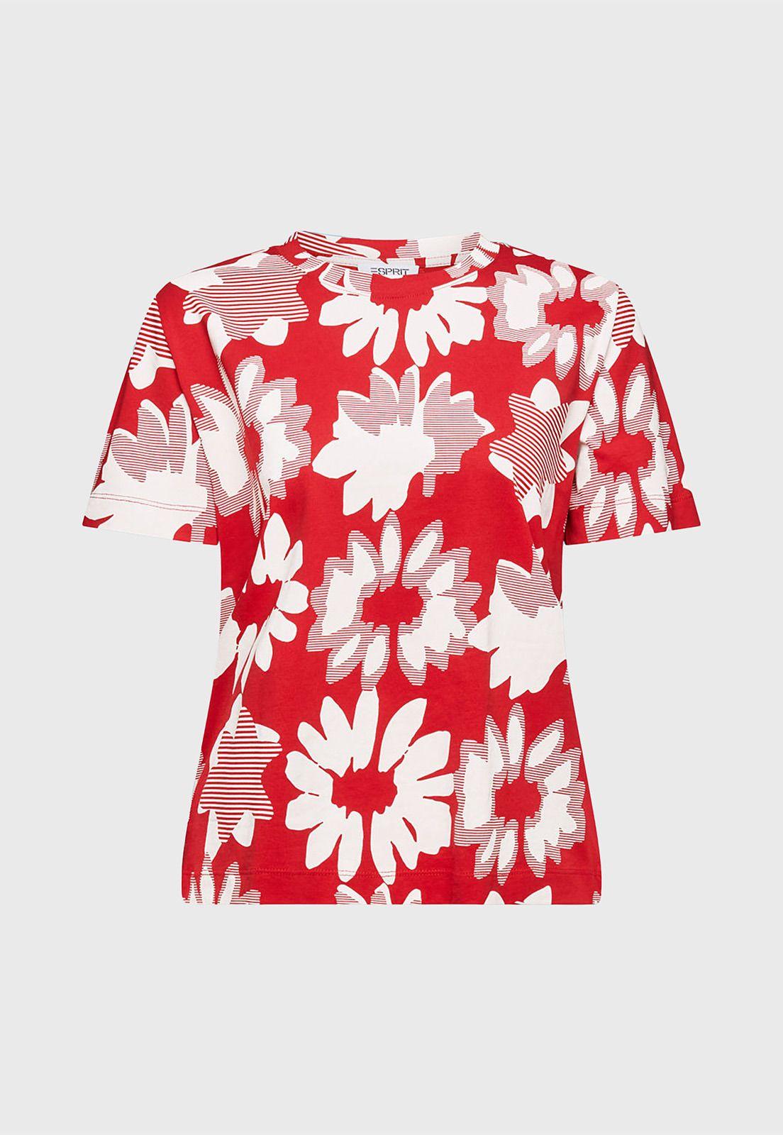 Polera Estampada Con Cuello Redondo Mujer Esprit 014EE1K335-4