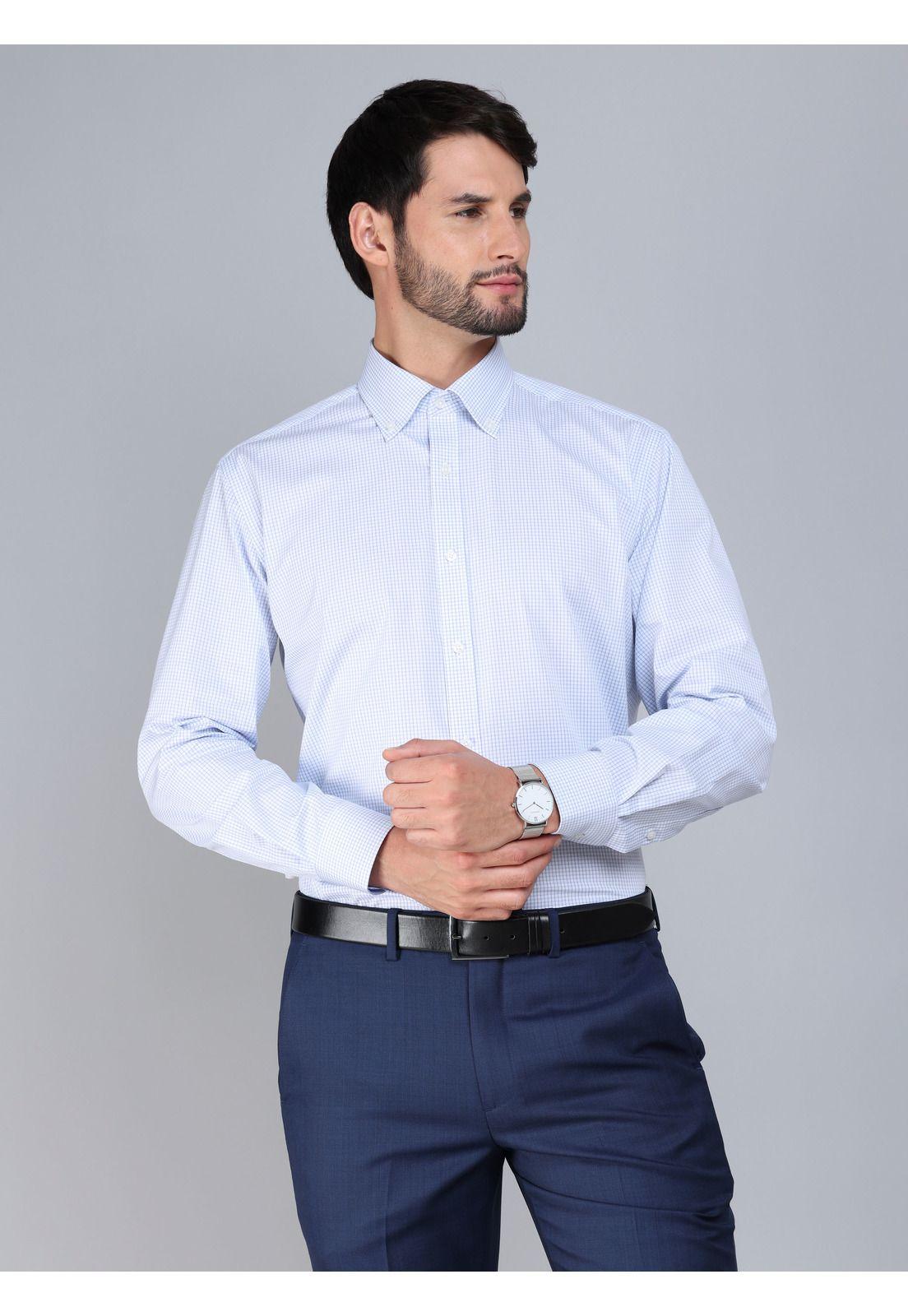 Camisa Formal Spandex Slim Fit Celeste Arrow ARM0506BL-0