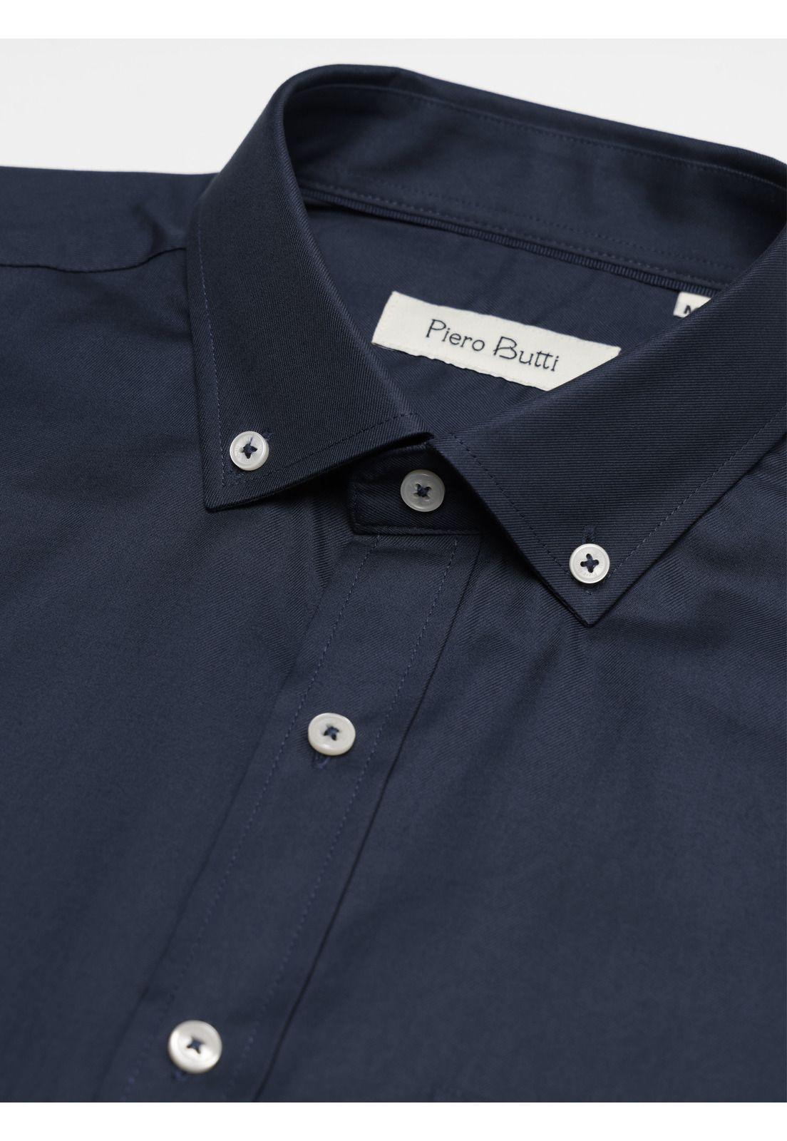 Camisa Lisa Regular Fit Azul Marino Piero Butti PBDVF26NB-4
