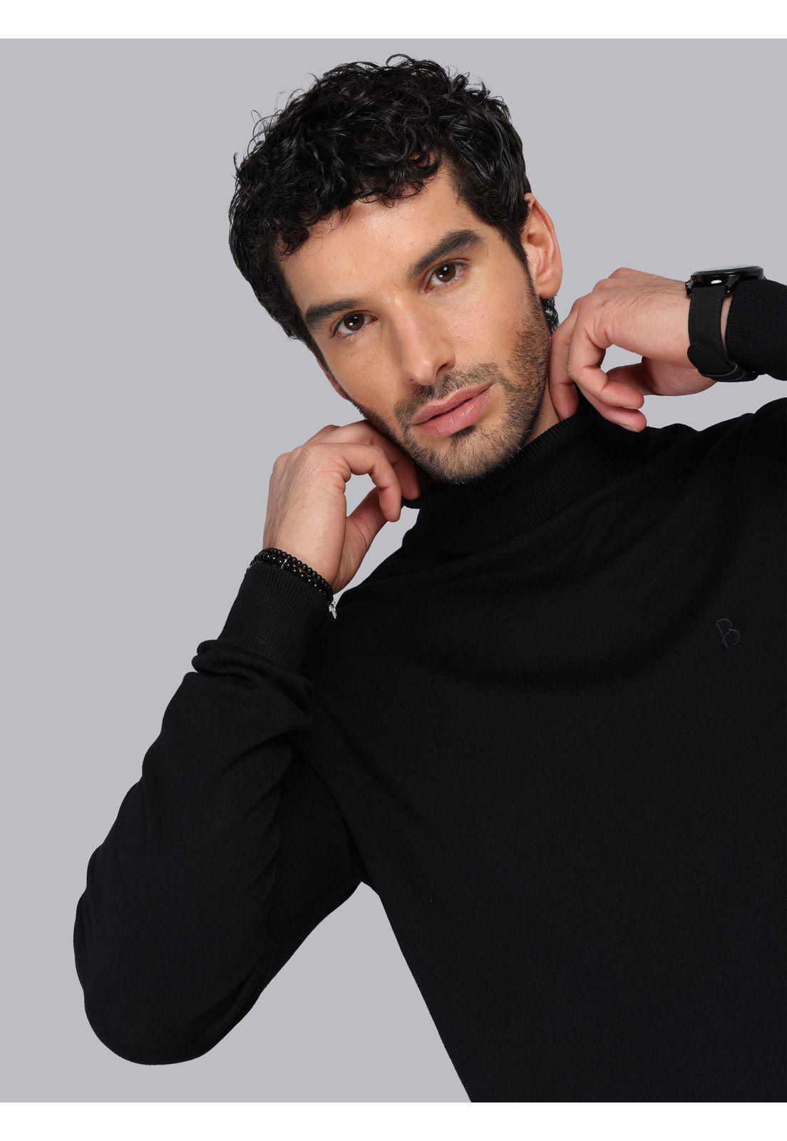Sweater Liso Cuello Alto Piero Butti PBCII26NE-2