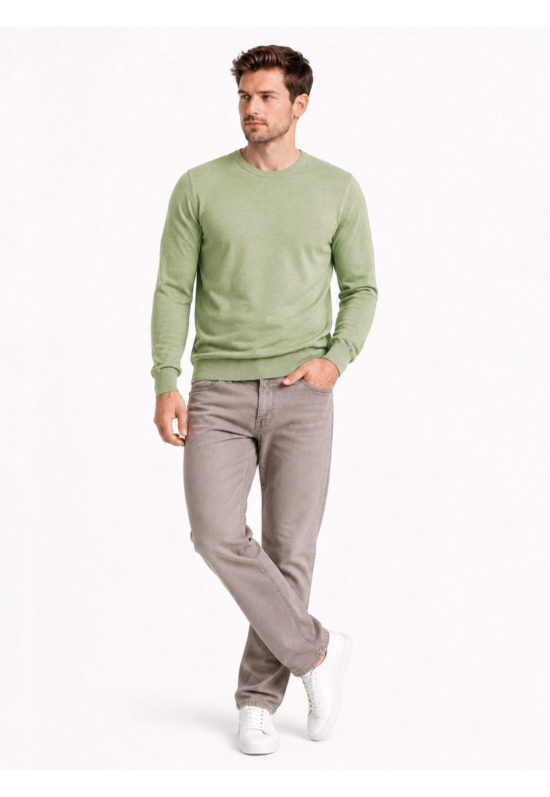 Sweater Stone Wash Regular Fit Verde Arrow SW34086VE-3