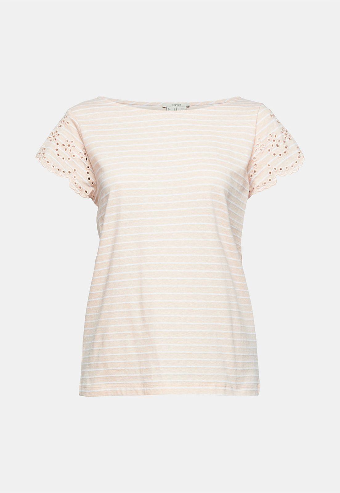 Polera A Rayas Con Bordado Calado Esprit-3