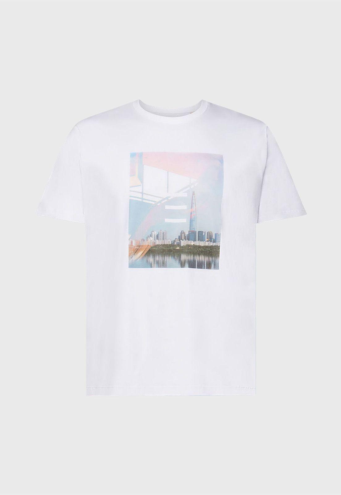 Polera Estampado City Hombre Esprit-3