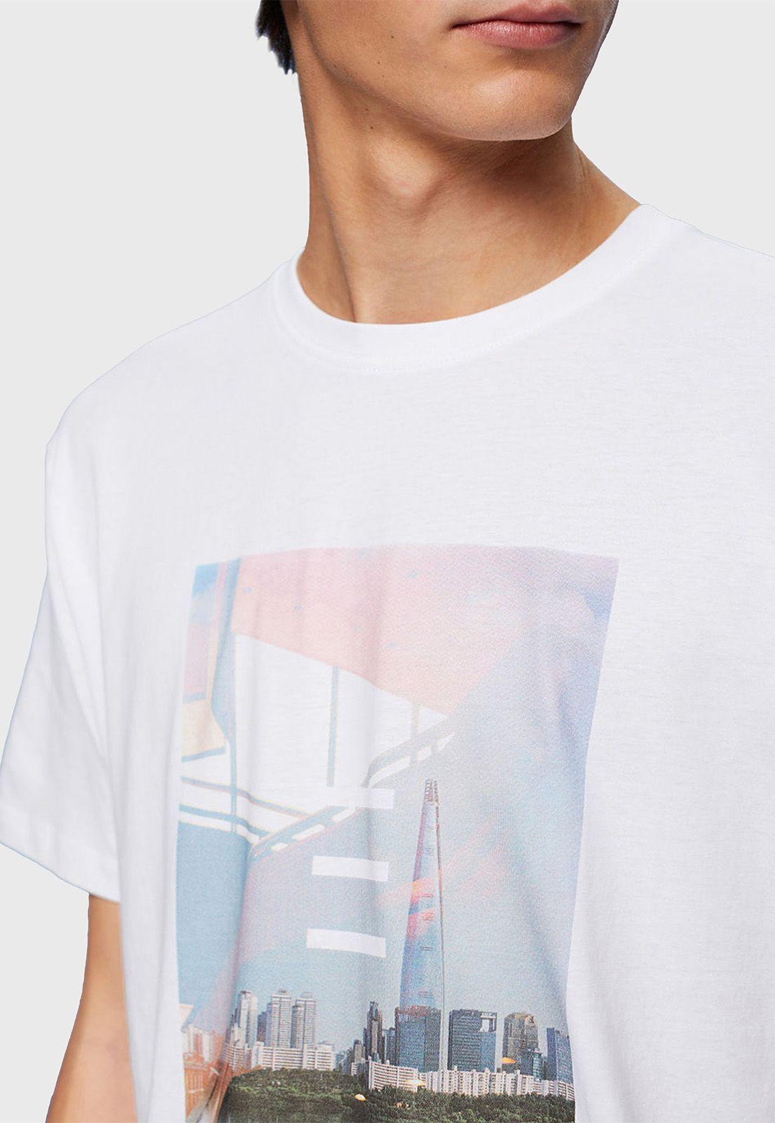 Polera Estampado City Hombre Esprit-2