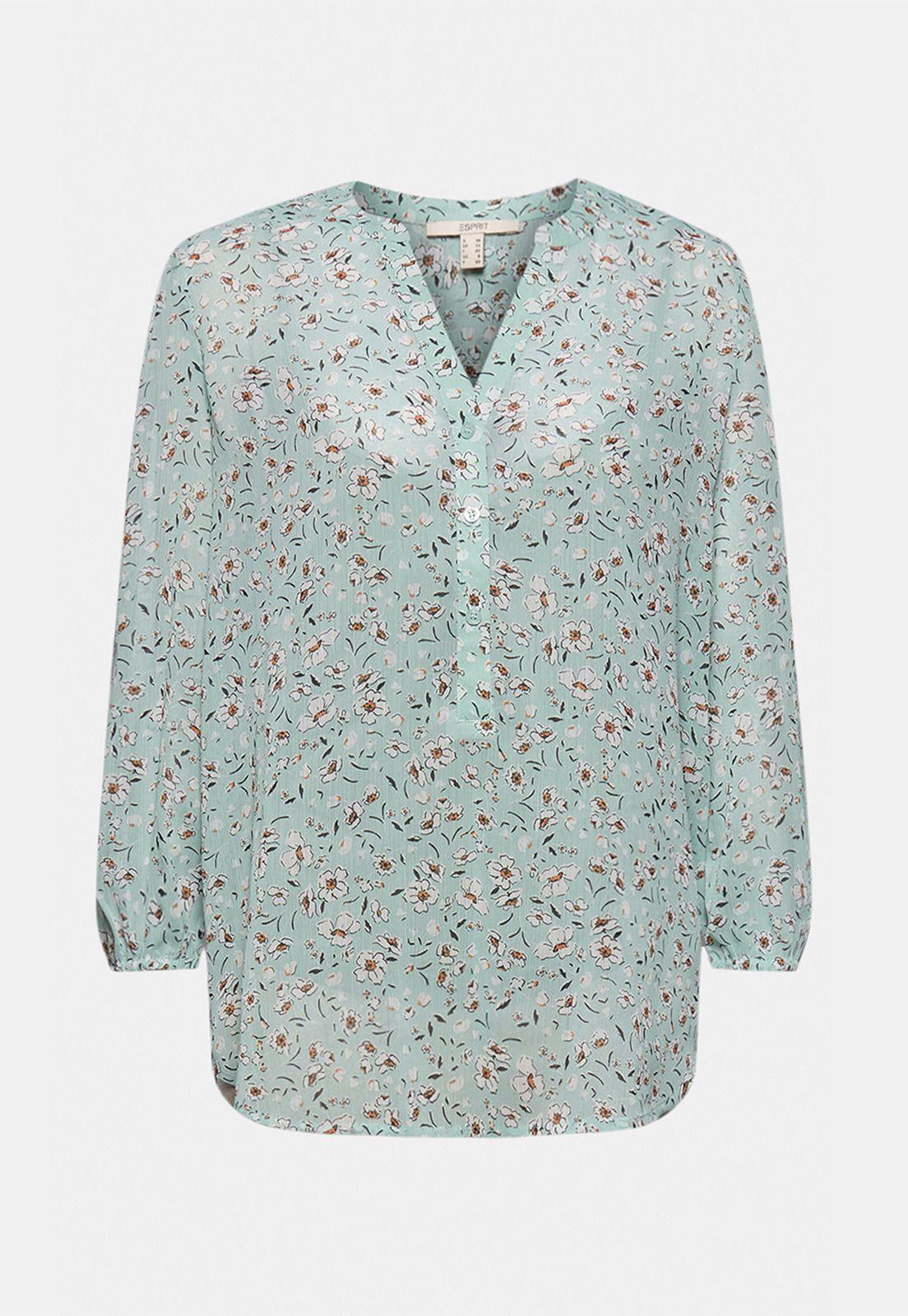 Blusa De Gasa Con Estampado Esprit-3